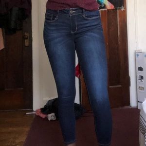 Dark denim skinny jeans